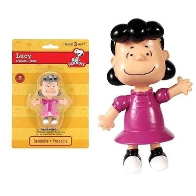 4"H Peanuts Lucy Bendable Figure
