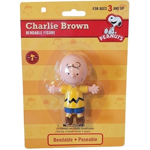 4&quot;H Peanuts Charlie Brown Bendable Figure