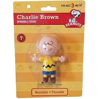 4"H Peanuts Charlie Brown Bendable Figure