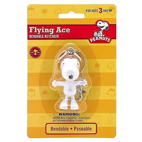 3&quot;H Snoopy Flying Ace Bendable Figural Keychain