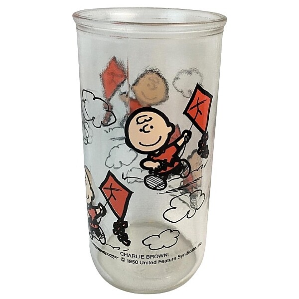 5 1/2"H Peanuts Charlie Brown and Kite Glass