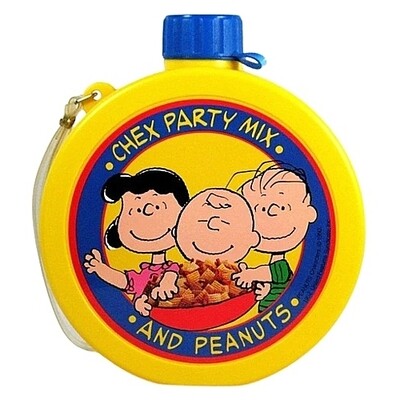 Chex Party Mix and Peanuts Plastic Canteen