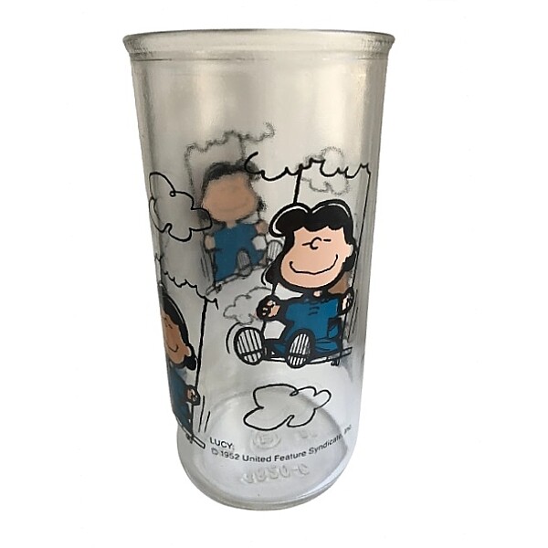 5 1/2&quot;H Peanuts Lucy Van Pelt and Swing Glass