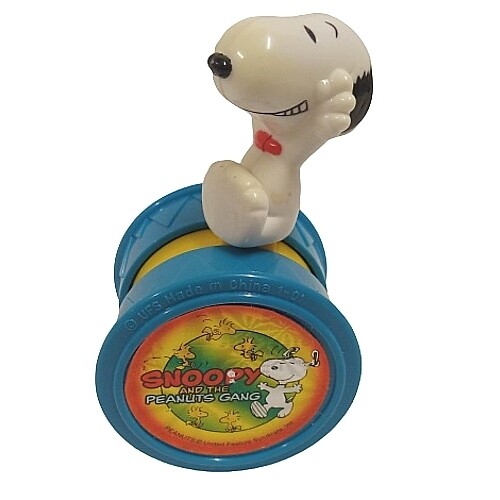 3 1/2&quot;H Peanuts Snoopy on Rolling Wheel Toy