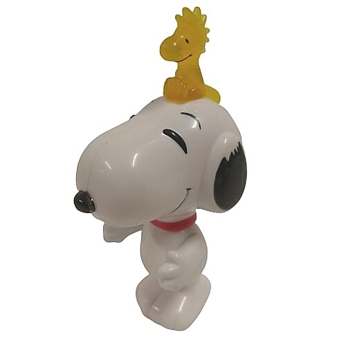 3 1/2"H Peanuts Snoopy with Woodstock on Head Light Up Figure