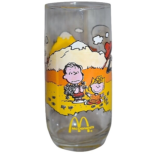 Peanuts McDonald's Camp Snoopy Glass "Civilization is Overrated!!"