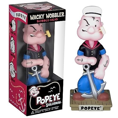 Popeye 7&quot;H Wacky Wobbler Bobblehead Doll