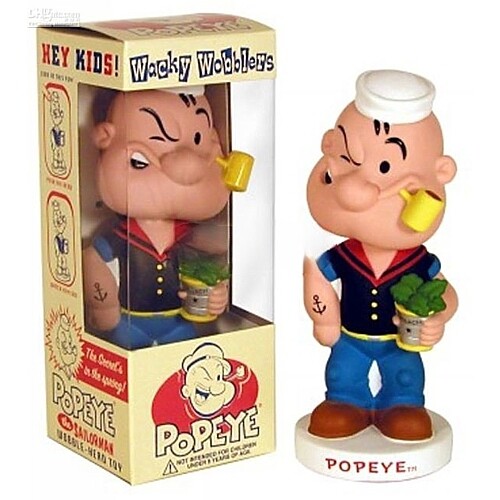 Popeye 7&quot;H Wacky Wobbler Bobblehead Doll