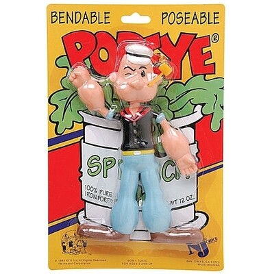 6 1/2"H Popeye Bendable Figure