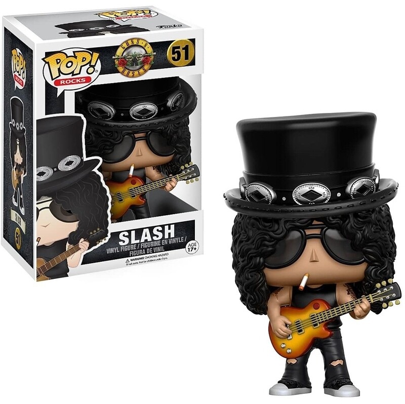 Slash Guns N&#39; Roses 3 3/4&quot;H POP! Rocks Vinyl Figure #51