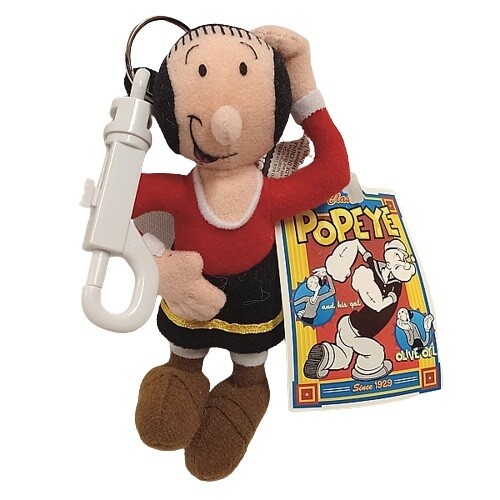 Olive Oyl 5&quot;H Plush Keychain / Clip