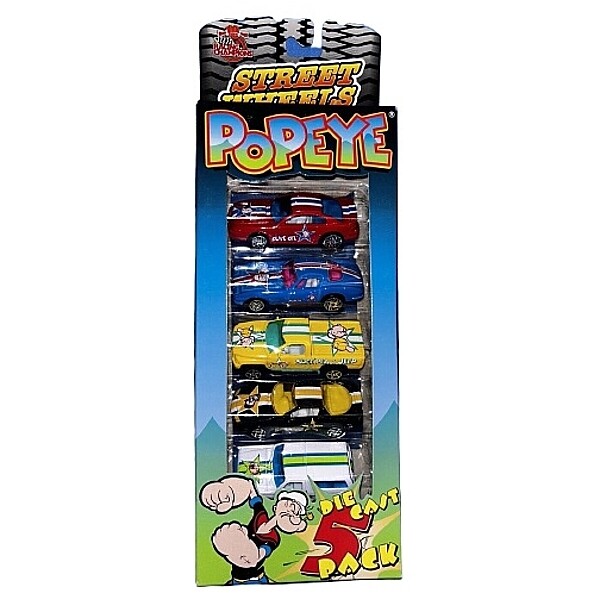 Popeye Street Wheels 5 Pack Die Cast Cars