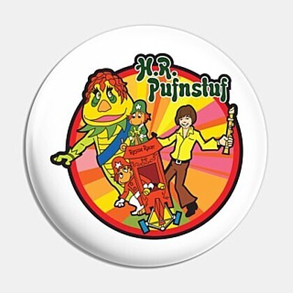 2 1/4&quot;D H.R. Pufnstuf Cast Pinback Button