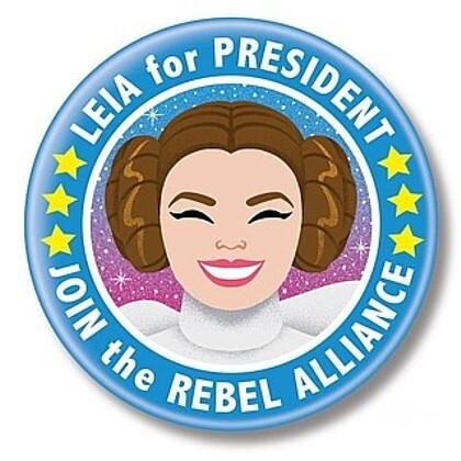 Star Wars "Leia For President" Pinback Button
