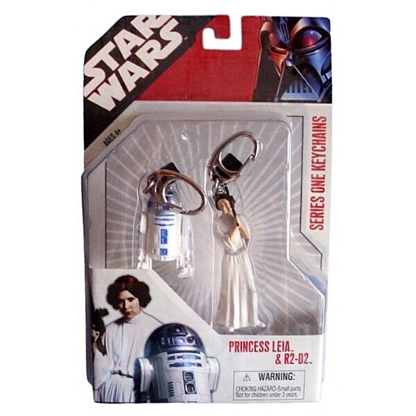 Star Wars R2-D2 and Princess Leia Figural Keychains