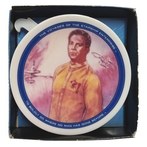 Star Trek 4 1/8&quot; Porcelain Mini Plate with Easel - Captain James Kirk