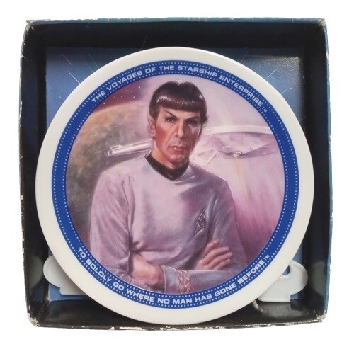 Star Trek 4 1/8&quot; Porcelain Mini Plate with Easel - Mr. Spock