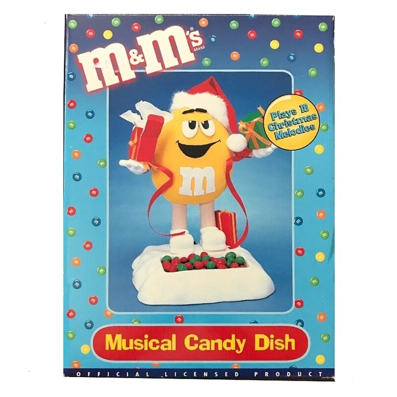 M&amp;M YELLOW 12&quot;H Musical Candy Dish