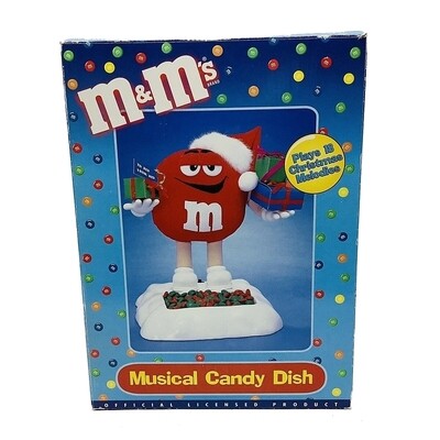 M&M RED 12"H Musical Candy Dish