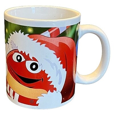 M&M RED Ceramic Holiday Mug