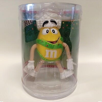 M&M 4 1/2"H YELLOW Bendable Body Character - Red and White Hat