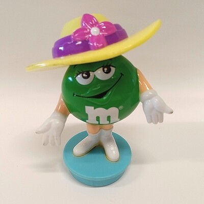 M&M Easter Topper - GREEN in Yellow Hat