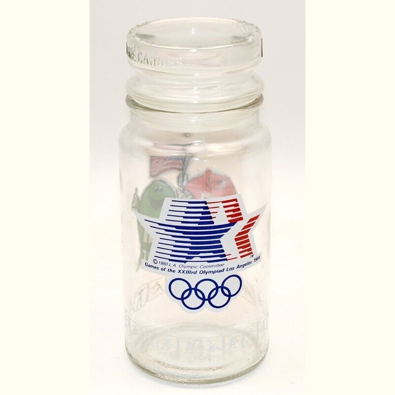 M&amp;M Glass Olympic Candy Jar with Lid