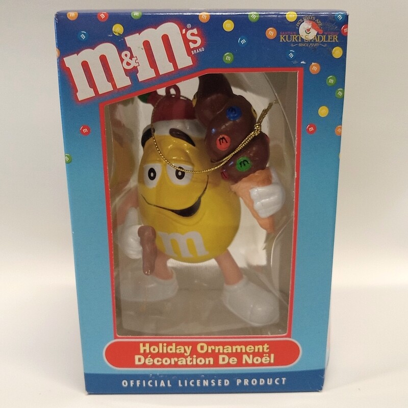 M&M YELLOW - Ice Cream Christmas Ornament