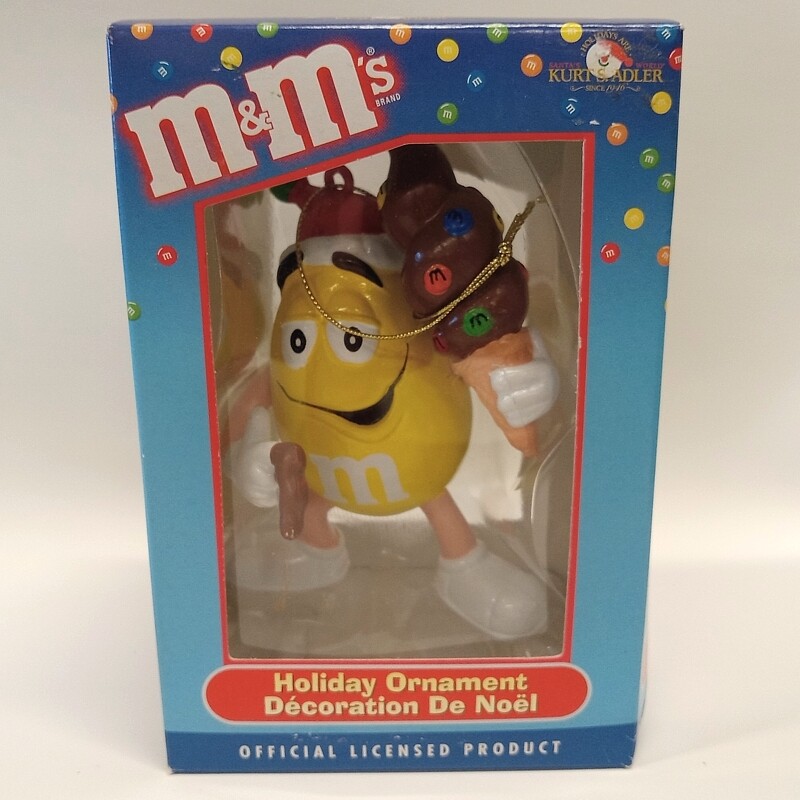 M&amp;M YELLOW - Ice Cream Christmas Ornament