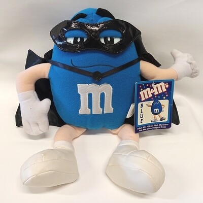 M&M 13"H BLUE Plush in Mask and Cape