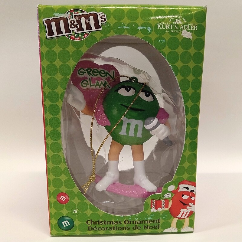 M&amp;M GREEN - &quot;Green Glam&quot; Christmas Ornament