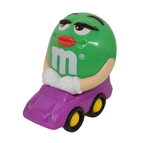 M&amp;M Green in Purple Car Mini's Dispenser - Burger King