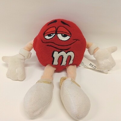 M&M 6"H RED Beanbag Character