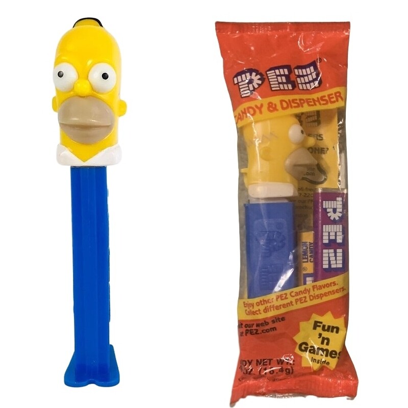 The Simpsons Homer PEZ Dispenser in Package