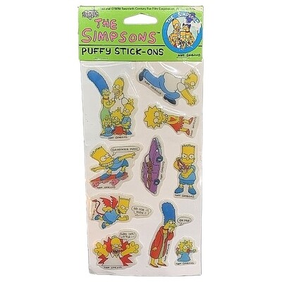 The Simpsons Puffy Stick-ons - 10 Pieces