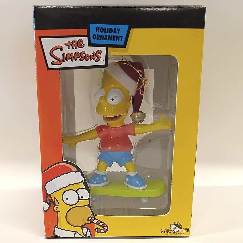 The Simpsons 3 1/2"H Christmas Ornament - Bart on Skateboard