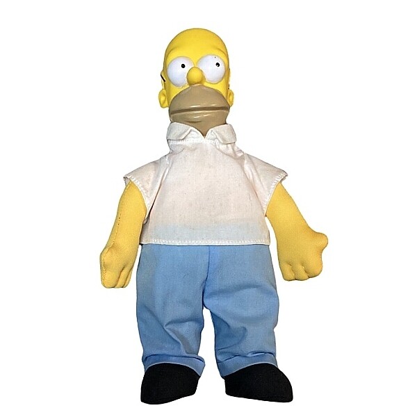 The Simpsons 11"H Homer Cloth Doll with Vinyl Head - Burger King