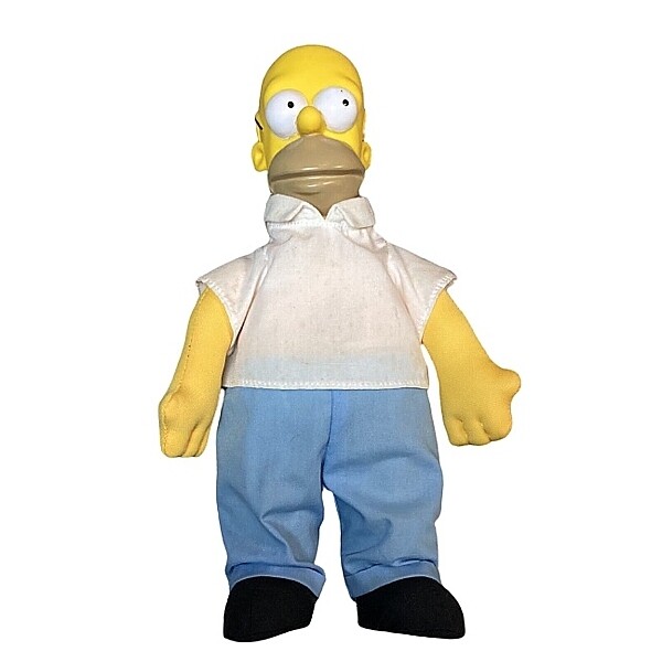 The Simpsons 11&quot;H Homer Cloth Doll with Vinyl Head - Burger King