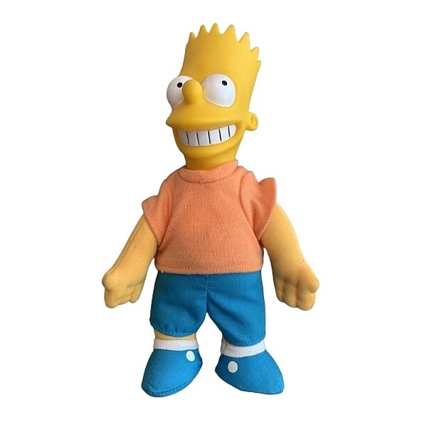 The Simpsons 9"H Bart Cloth Doll with Vinyl Head - Burger King