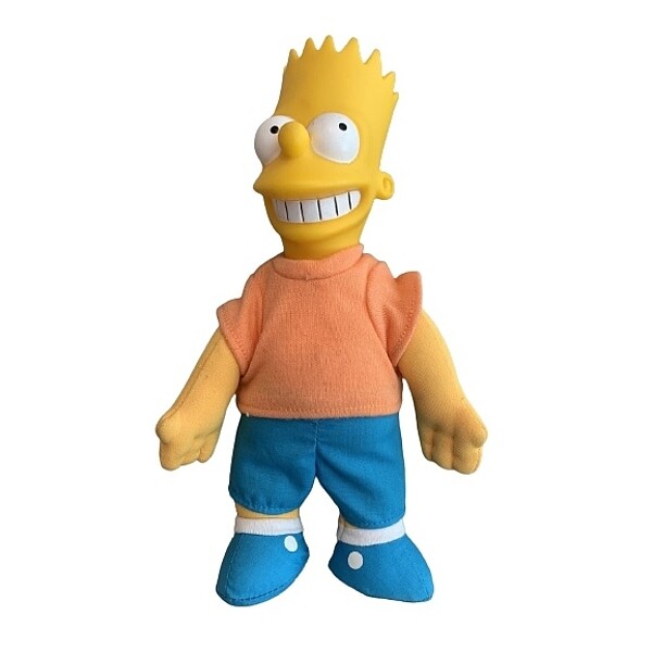 The Simpsons 9&quot;H Bart Cloth Doll with Vinyl Head - Burger King