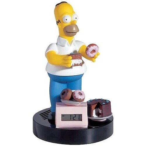 The Simpsons 10"H Homer Simpson Talking Alarm Clock