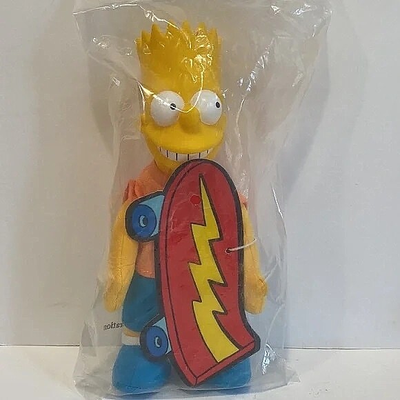The Simpsons 9&quot;H Bart Cloth Doll with Vinyl Head - Burger King