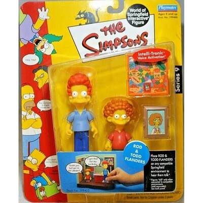 The Simpsons Series 9 World of Springfield Interactive Figures - Rod and Todd Flanders