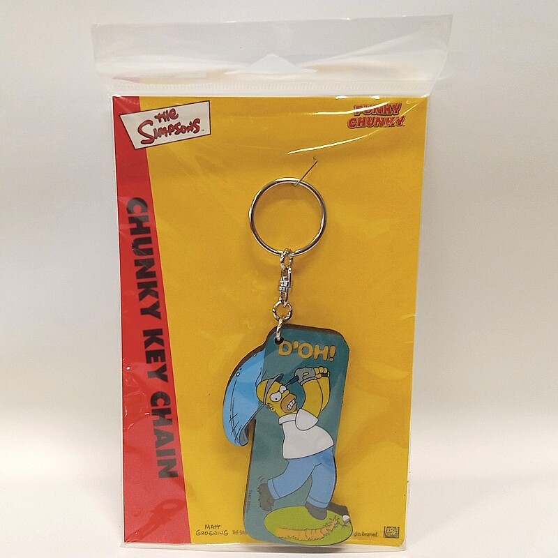 The Simpsons Homer Golfing Chunky Keychain