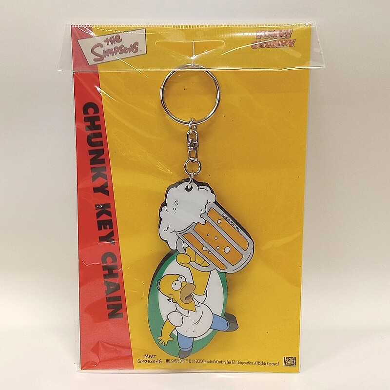 The Simpsons Homer with Beer Mug Chunky Keychain