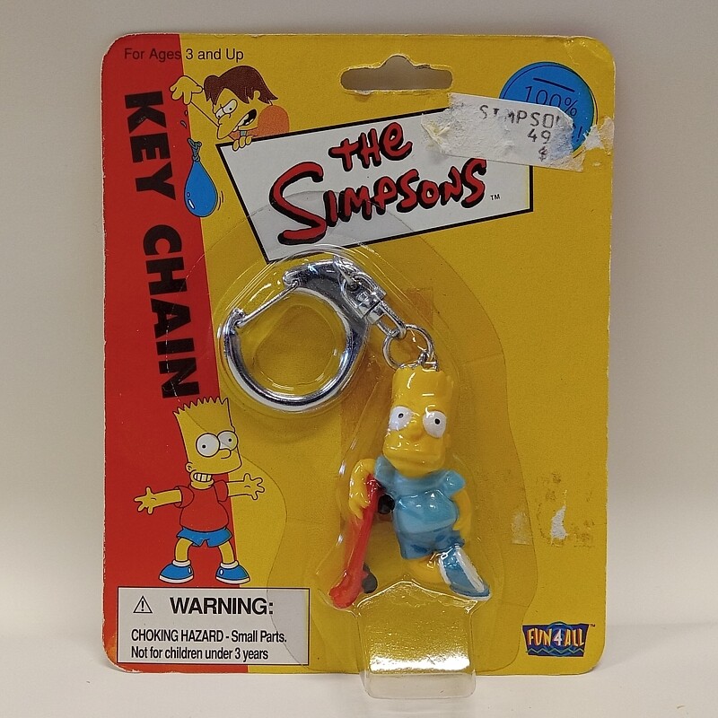 The Simpsons 2&quot;H Bart with Skateboard PVC Keychain