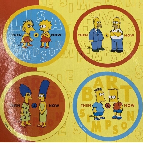 The Simpsons Set of 4 Coasters - Then &amp; Now 300th Episode