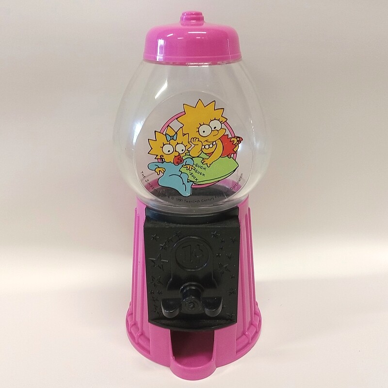 The Simpsons 6 1/2" Plastic Gumball Machine / Bank