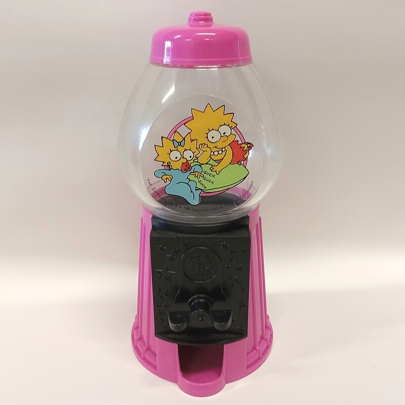 The Simpsons 6 1/2&quot; Plastic Gumball Machine / Bank
