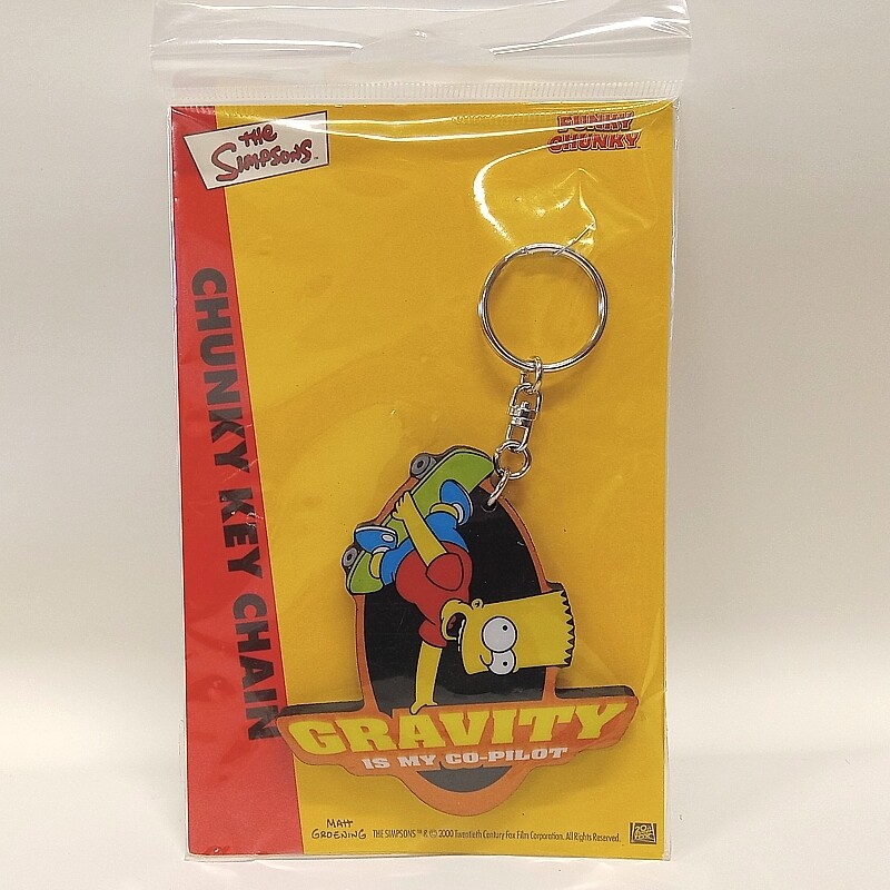 The Simpsons Bart with Skateboard Chunky Keychain